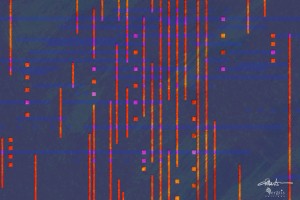Data Drops in Red & Blue 3x2